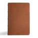 CSB Men's Daily Bible, Brown Genuine Leather, Indexed by Robert Wolgemuth