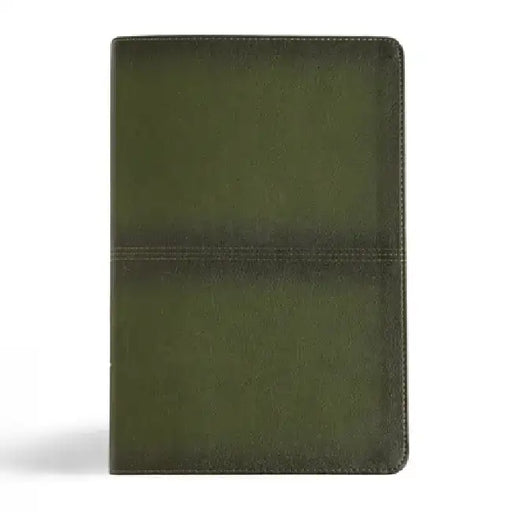 CSB Men's Daily Bible, Olive Leathertouch, Indexed by Robert Wolgemuth