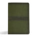 CSB Men's Daily Bible, Olive Leathertouch, Indexed by Robert Wolgemuth