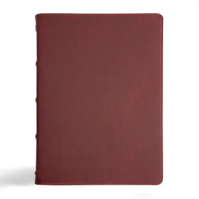 CSB Verse-By-Verse Reference Bible, Holman Handcrafted Collection, Marbled Burgundy Premium Calfskin by Csb Bibles by Holman