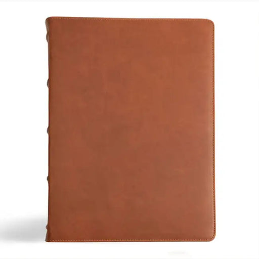 CSB Verse-By-Verse Reference Bible, Holman Handcrafted Collection, Premium Marbled Tan Calfskin by Csb Bibles by Holman