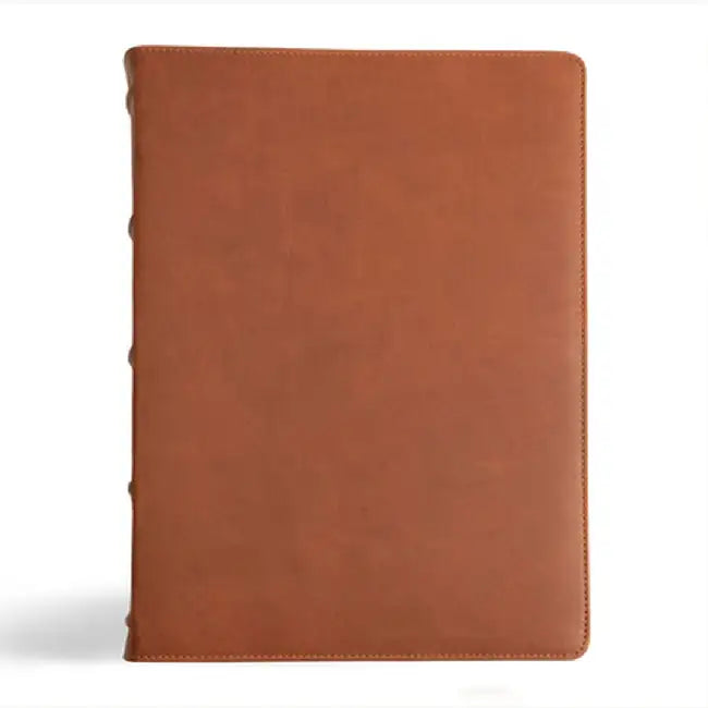 CSB Verse-By-Verse Reference Bible, Holman Handcrafted Collection, Premium Marbled Tan Calfskin by Csb Bibles by Holman