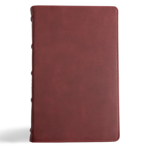 CSB Single-Column Personal Size Bible, Holman Handcrafted Collection, Marbled Burgundy Premium Calfskin by Csb Bibles by Holman