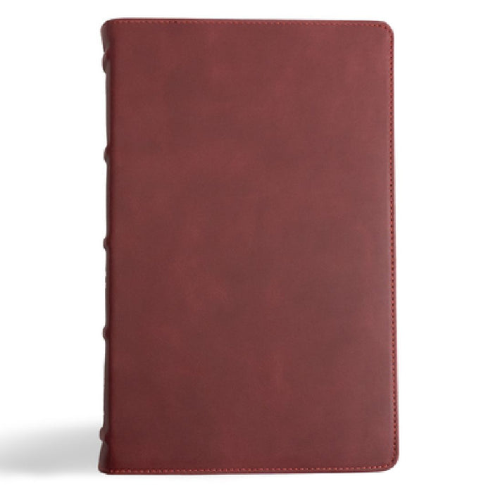 CSB Single-Column Personal Size Bible, Holman Handcrafted Collection, Marbled Burgundy Premium Calfskin by Csb Bibles by Holman