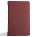CSB Single-Column Personal Size Bible, Holman Handcrafted Collection, Marbled Burgundy Premium Calfskin by Csb Bibles by Holman
