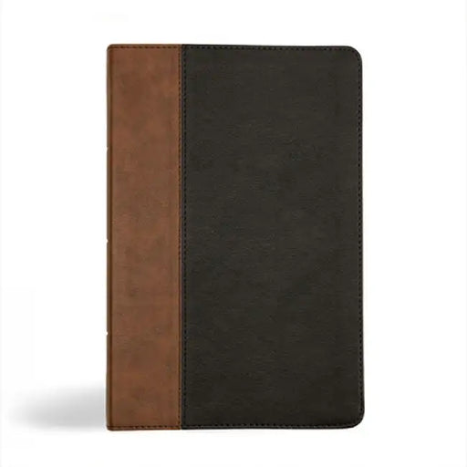 KJV Personal Size Giant Print Bible, Black/Brown Leathertouch, Indexed by Holman Bible Publishers