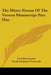 The Minor Poems Of The Vernon Manuscript Part One by Carl Horstmann, Frederick James Furnivall
