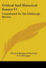 Critical And Historical Essays V1: Contributed To The Edinburgh Review by Thomas Babington Macaulay, F. C. Montague