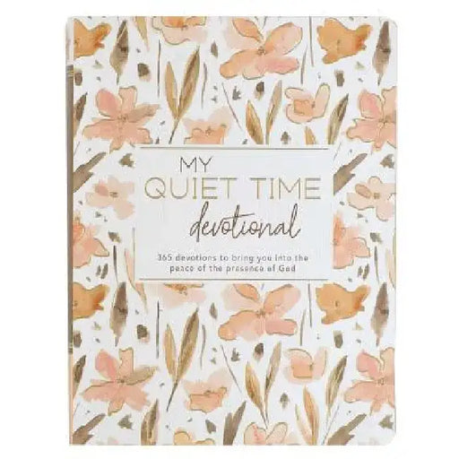My Quiet Time Devotional - 365 Devotions for Women to Bring You Into the Peace of the Presence of God Peach Floral Softcover Flexcover Gift Book W/Rib by Carolyn Larsen