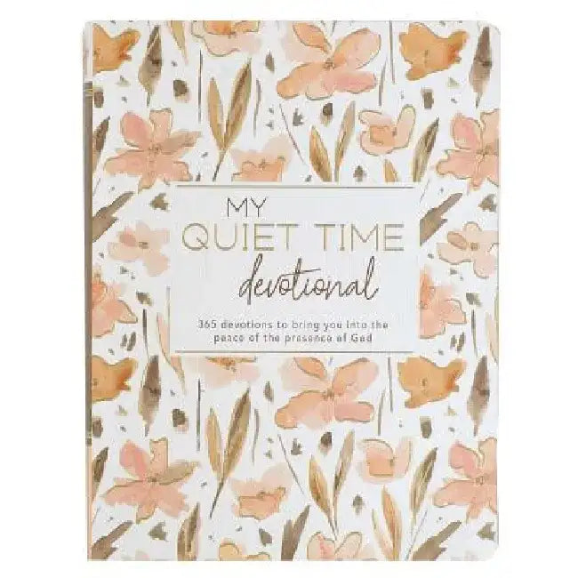 My Quiet Time Devotional - 365 Devotions for Women to Bring You Into the Peace of the Presence of God Peach Floral Softcover Flexcover Gift Book W/Rib by Carolyn Larsen