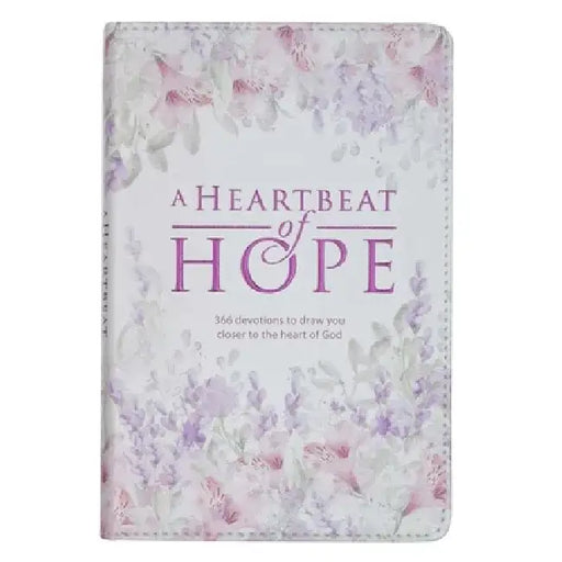 A Heartbeat of Hope - 366 Devotions to Draw You Closer to the Heart of God, Purple Floral Faux Leather Devotional for Women by Nina Smit