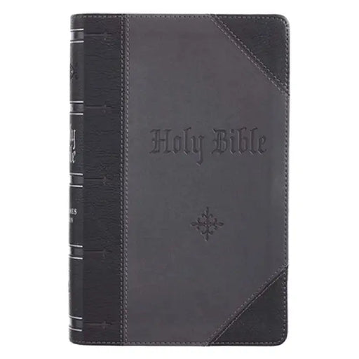 KJV Bible Giant Print 2-Tone Black/Dark Gray