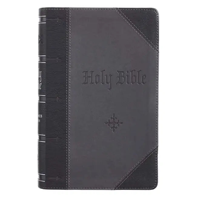 KJV Bible Giant Print 2-Tone Black/Dark Gray