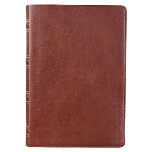 KJV Giant Print Full-Size Bible Brown Full Grain Leather
