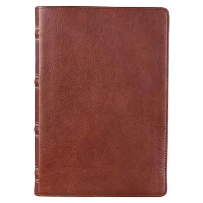 KJV Giant Print Full-Size Bible Brown Full Grain Leather