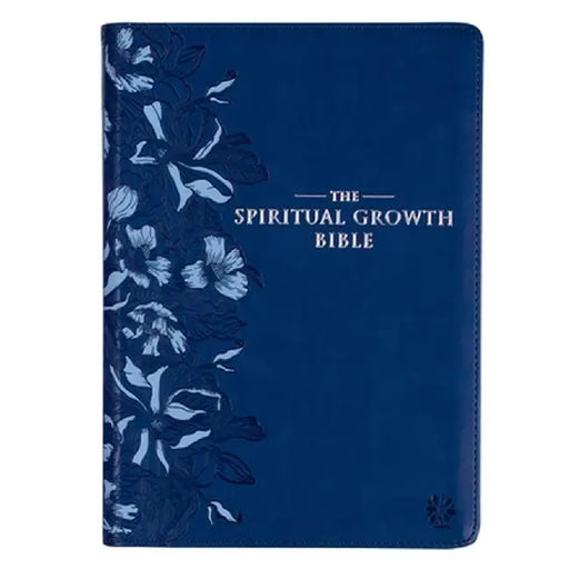 The Spiritual Growth Bible Navy Faux Leather