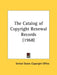 The Catalog of Copyright Renewal Records (1968) by United States Copyright Office