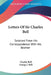 Letters Of Sir Charles Bell: Selected From His Correspondence With His Brother by Charles Bell, George J. Bell