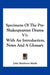 Specimens Of The Pre-Shakespearean Drama V1: With An Introduction, Notes And A Glossary by John Matthews Manly