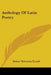 Anthology Of Latin Poetry by Robert Yelverton Tyrrell