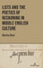 Lists and the Poetics of Reckoning in Middle English Culture by Martha Rust