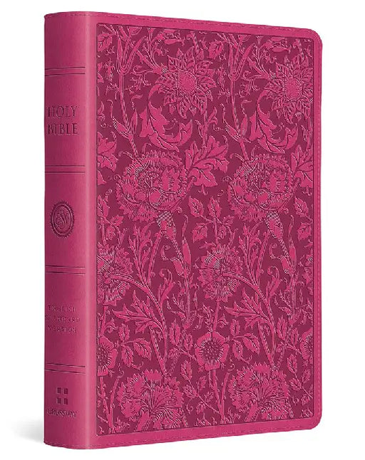 Large Print Compact Bible-ESV-Floral Design by Crossway Bibles