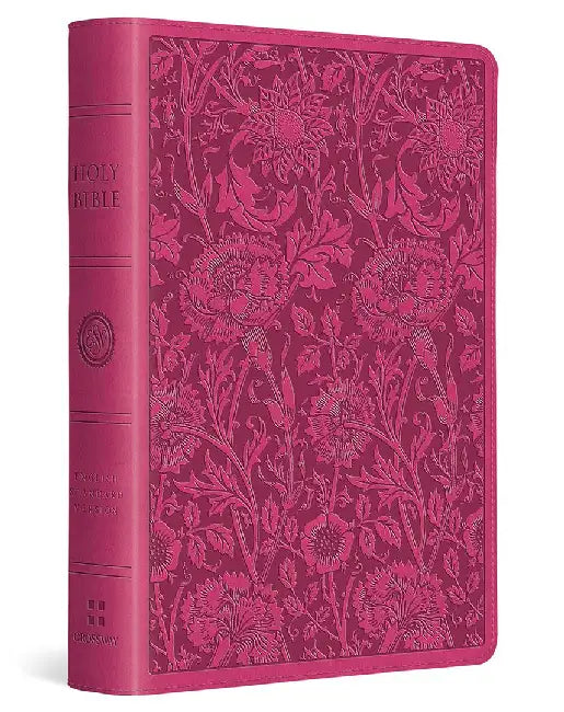 Large Print Compact Bible-ESV-Floral Design by Crossway Bibles