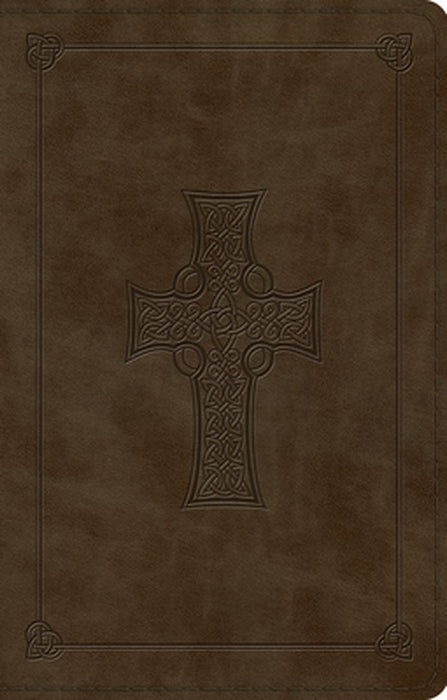 Large Print Value Thinline Bible-ESV-Cross Design by Crossway Bibles