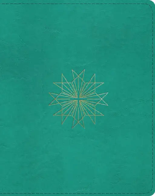 ESV Single Column Journaling Bible (Trutone, Teal, Resplendent Cross Design)