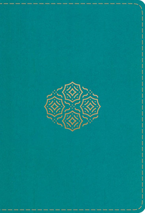ESV Large Print Compact Bible (Trutone, Teal, Bouquet Design)