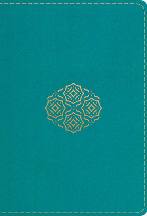 ESV Large Print Compact Bible (Trutone, Teal, Bouquet Design)