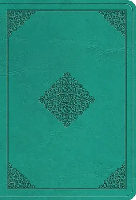 ESV Value Large Print Compact Bible (Trutone, Teal, Ornament Design)