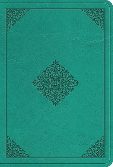 ESV Value Large Print Compact Bible (Trutone, Teal, Ornament Design)