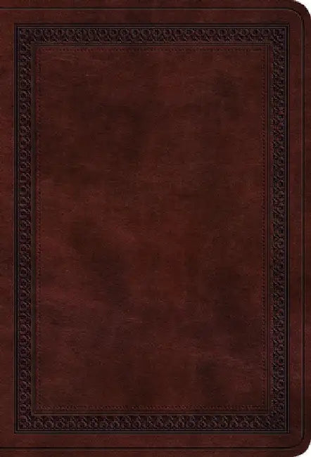 ESV Value Large Print Compact Bible (Trutone, Mahogany, Border Design)