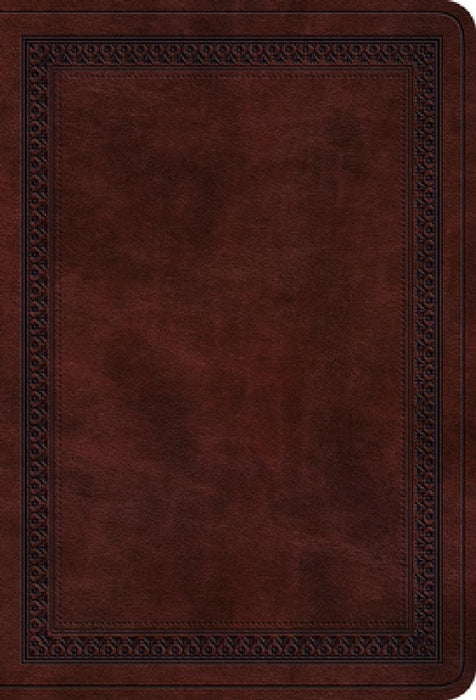 ESV Value Large Print Compact Bible (Trutone, Mahogany, Border Design)