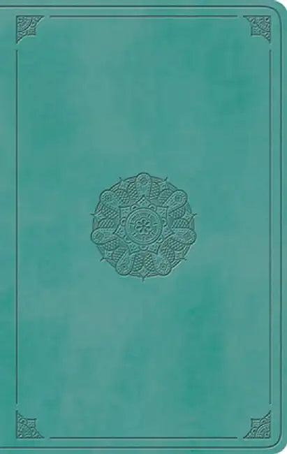 ESV Large Print Value Thinline Bible (Trutone, Turquoise, Emblem Design)