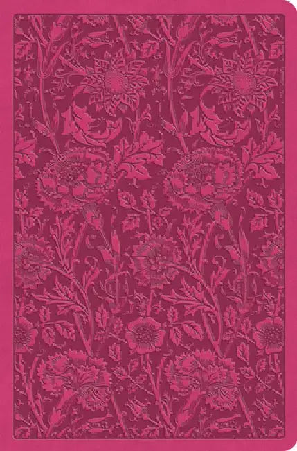 ESV Value Compact Bible (Trutone, Raspberry, Floral Design)