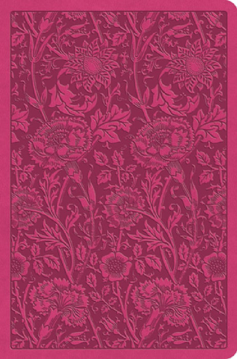 ESV Value Compact Bible (Trutone, Raspberry, Floral Design)