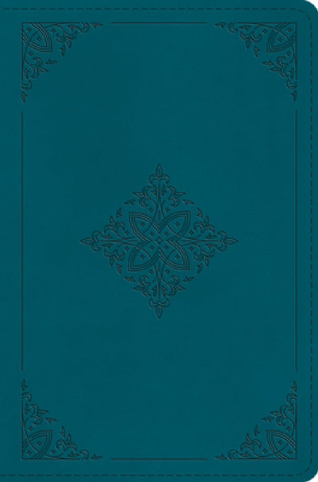 ESV Compact Bible (Trutone, Deep Teal, Fleur-De-Lis Design)