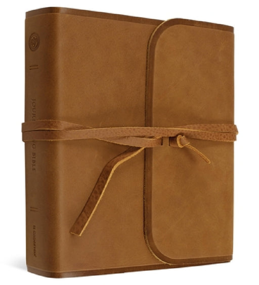 ESV Journaling Bible (Natural Leather, Brown, Flap with Strap) by Esv Bibles