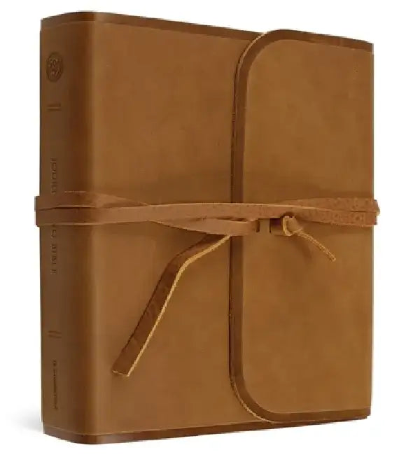 ESV Journaling Bible (Natural Leather, Brown, Flap with Strap) by Esv Bibles