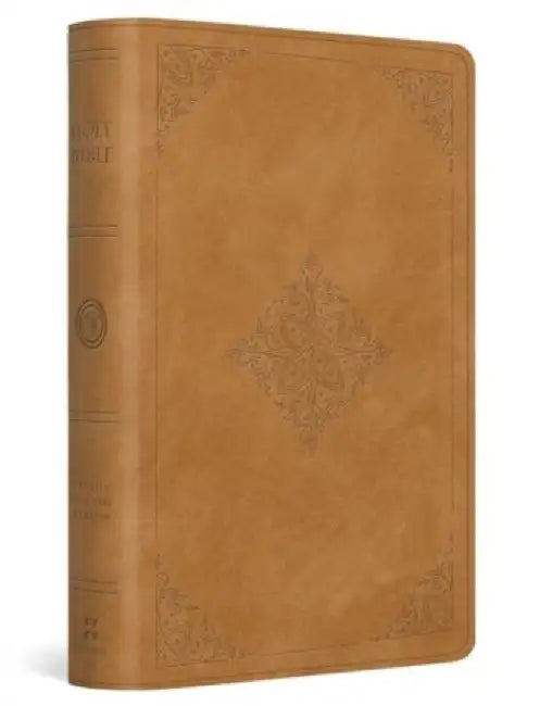 ESV Large Print Bible (Trutone, Nubuck Caramel, Fleur-De-Lis Design)