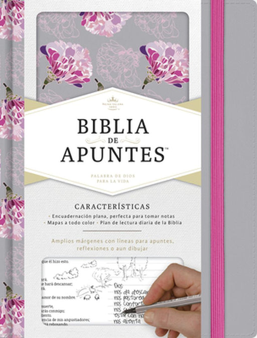 Rvr 1960 Biblia de Apuntes, Gris y Floreado Tela Impresa by B&h Espanol Editorial