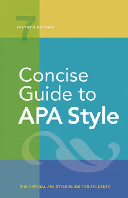 Concise Guide to APA Style by American Psychological Association
