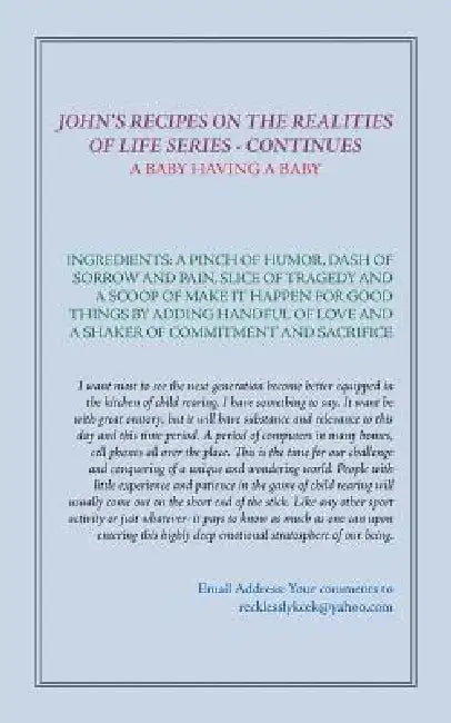 John's Series on Life: A Baby Having a Baby by John Adams