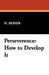 Perseverence: How to Develop It by H. Besser