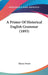 A Primer Of Historical English Grammar (1893) by Henry Sweet