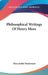 Philosophical Writings Of Henry More by Flora Isabel MacKinnon