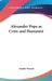 Alexander Pope as Critic and Humanist by Austin Warren