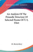 An Analysis Of The Prosodic Structure Of Selected Poems Of T. S. Eliot by M. Martin Barry